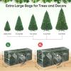 BALEINE 7.5 ft Christmas Tree Storage Bag, Heavy Duty Extra Large Artificial Christmas Tree Bag with Reinforced Handles and Dual Zippers Wide Opening (Gray, 7.5 ft)(Transparent)