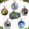 BALEINE 7.5 ft Christmas Tree Storage Bag, Heavy Duty Extra Large Artificial Christmas Tree Bag with Reinforced Handles and Dual Zippers Wide Opening (Gray, 7.5 ft)(Transparent)