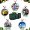 BALEINE 7.5 ft Christmas Tree Storage Bag, Heavy Duty Extra Large Artificial Christmas Tree Bag with Reinforced Handles and Dual Zippers Wide Opening (Gray, 7.5 ft)(Green)