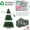 BALEINE 7.5 ft Christmas Tree Storage Bag, Heavy Duty Extra Large Artificial Christmas Tree Bag with Reinforced Handles and Dual Zippers Wide Opening (Gray, 7.5 ft)(Transparent)