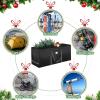 BALEINE 7.5 ft Christmas Tree Storage Bag, Heavy Duty Extra Large Artificial Christmas Tree Bag with Reinforced Handles and Dual Zippers Wide Opening (Gray, 7.5 ft)(Black)