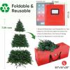 BALEINE 7.5 ft Christmas Tree Storage Bag, Heavy Duty Extra Large Artificial Christmas Tree Bag with Reinforced Handles and Dual Zippers Wide Opening (Gray, 7.5 ft)(Red)