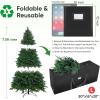 BALEINE 7.5 ft Christmas Tree Storage Bag, Heavy Duty Extra Large Artificial Christmas Tree Bag with Reinforced Handles and Dual Zippers Wide Opening (Gray, 7.5 ft)(Black)