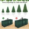 BALEINE 7.5 ft Christmas Tree Storage Bag, Heavy Duty Extra Large Artificial Christmas Tree Bag with Reinforced Handles and Dual Zippers Wide Opening (Gray, 7.5 ft)(Green)