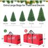 BALEINE 7.5 ft Rolling Christmas Tree Storage Bag, 2 Swivel Wheels for Easy Moving, Heavy Duty Extra Large Artificial Christmas Tree Bag with Reinforced Carry Handles and Fixed Buckle (Black)(Grey)