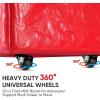 BALEINE 7.5 ft Rolling Christmas Tree Storage Bag, 2 Swivel Wheels for Easy Moving, Heavy Duty Extra Large Artificial Christmas Tree Bag with Reinforced Carry Handles and Fixed Buckle (Black)(Black)
