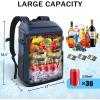 BALEINE Backpack Cooler Insulated Bag 36 Can Capacity Leak Proof Portable Collapsible Thermal Bag for Beach Travel Camping Grocery Shopping