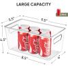 BALEINE Clear Plastic Storage Bins, Pantry Organization, BPA Free Stackable Refrigerator Organizers and Storage with Handles for Kitchen Fridge Cabinet Bathroom (4PK, 11×7.5×6)(8)