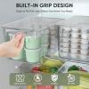 BALEINE Clear Stackable Storage Bins with Lids, Plastic Containers with Handle for Pantry Organizers and Storage, Plastic Bins for Fridge, Kitchen, Bathroom, Cabinet (13×7.4×7, 8PK)(8)