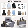 BALEINE Convertible Garment Bag with Shoe Compartment, 2 in 1 Carry on Garment Duffle Bags for Travel, Suit Bag for Men Women (Black)(Brown)