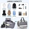 BALEINE Convertible Garment Bag with Shoe Compartment, 2 in 1 Carry on Garment Duffle Bags for Travel, Suit Bag for Men Women (Black)(Gray)