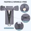 BALEINE Convertible Garment Bag with Shoe Compartment, 2 in 1 Carry on Garment Duffle Bags for Travel, Suit Bag for Men Women (Black)(Green)