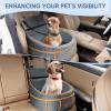 BALEINE Dog Car Seat for Small and Medium Dogs, Detachable Washable Pet Car Seat with Waterproof Bottom and 4 Storage Pockets, for Dogs Under 35 lbs (Black)(Gray)