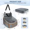 BALEINE Dog Car Seat for Small and Medium Dogs, Detachable Washable Pet Car Seat with Waterproof Bottom and 4 Storage Pockets, for Dogs Under 35 lbs (Black)(Gray)
