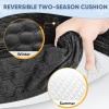 BALEINE Dog Car Seat for Small and Medium Dogs, Detachable Washable Pet Car Seat with Waterproof Bottom and 4 Storage Pockets, for Dogs Under 35 lbs (Black)(Black)