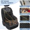 BALEINE Dog Car Seat for Small and Medium Dogs, Detachable Washable Pet Car Seat with Waterproof Bottom and 4 Storage Pockets, for Dogs Under 35 lbs (Black)(Black)