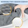 BALEINE Dog Car Seat for Small and Medium Dogs, Detachable Washable Pet Car Seat with Waterproof Bottom and 4 Storage Pockets, for Dogs Under 35 lbs (Black)(Gray)