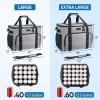 BALEINE Extra Large Soft Cooler Bag, Portable Leakproof Cooler, 40/60 Cans Volume for Beach, Camping, Kayaking, Travel, and Road Trips(Blue)