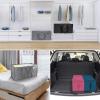 BALEINE Extra Large Storage Tote with Zippers & Carrying Handles, Heavy-Duty Oxford Fabric Moving Bags for Laundry, Space Saving, Storage, Spring Stroll(Gray)