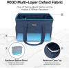 BALEINE Extra Large Utility Tote Bag with Wire Frame for Storage (Black, 22”x12”x10”)(Blue)
