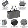 BALEINE Extra Large Utility Tote Bag with Wire Frame for Storage (Black, 22”x12”x10”)(Gray)