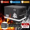 BALEINE Fireproof Document Box with Lock, Portable Fireproof Document Bag Waterproof Fire Proof File Boxes for Documents, File Organizer Box for Important Paperwork (Black, 16”x12.5”x11.5”)