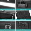 BALEINE Fireproof Document Box with Lock, Portable Fireproof Document Bag Waterproof Fire Proof File Boxes for Documents, File Organizer Box for Important Paperwork (Black, 16”x12.5”x11.5”)