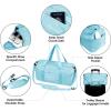 BALEINE Gym Bag for Women and Men, Duffel Bag for Sports, Gyms and Weekend Getaway, Waterproof Dufflebag with Shoe and Wet Clothes Compartments, Lightweight Carryon Gymbag (Green)(Azure)