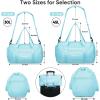 BALEINE Gym Bag for Women and Men, Duffel Bag for Sports, Gyms and Weekend Getaway, Waterproof Dufflebag with Shoe and Wet Clothes Compartments, Lightweight Carryon Gymbag (Green)(Azure)