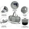 BALEINE Gym Bag for Women and Men, Duffel Bag for Sports, Gyms and Weekend Getaway, Waterproof Dufflebag with Shoe and Wet Clothes Compartments, Lightweight Carryon Gymbag (Green)(Silver)