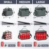 BALEINE Insulated Lunch Bag for Men Women, 22 Can Leakproof Cooler Bag with Adjustable Shoulder Strap for Work Picnic, Lunch Box for Women Men (Large, Blue)(Black)