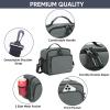 BALEINE Insulated Lunch Bag for Men Women, 22 Can Leakproof Cooler Bag with Adjustable Shoulder Strap for Work Picnic, Lunch Box for Women Men (Large, Blue)(Gray)