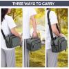 BALEINE Insulated Lunch Bag for Men Women, 22 Can Leakproof Cooler Bag with Adjustable Shoulder Strap for Work Picnic, Lunch Box for Women Men (Large, Blue)(Gray)