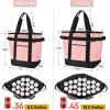 BALEINE Large 45-Can Cooler Bags Insulated, PEVA Soft Cooler Tote Bag, Insulated Grocery Bags with Zippered Top (10.5 Gallon,Pink)(Pink)