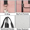 BALEINE Large Utility Tote Bag with Reinforced Bottom, Multi Pockets Foldable Tote Bag for Nurse, Travel, Work(Blue)