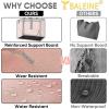 BALEINE Large Utility Tote Bag with Reinforced Bottom, Multi Pockets Foldable Tote Bag for Nurse, Travel, Work(Pink)
