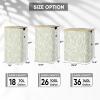 BALEINE Laundry Hamper with Lid, Tall Laundry Baskets with Bamboo Pull Handles, Large Laundry Bin with Internal Support (36 Gal/140L, Grey)(Antique Foliage)