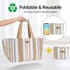 BALEINE Soft 9 Gallon Extra Large Utility Tote, Foldable Reusable Storage Bag (Color Stripe)(Color Stripe)