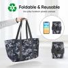 BALEINE Soft 9 Gallon Extra Large Utility Tote, Foldable Reusable Storage Bag (Color Stripe)(Grey Camouflage)