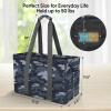 BALEINE Soft 9 Gallon Extra Large Utility Tote, Foldable Reusable Storage Bag (Color Stripe)(Grey Camouflage)