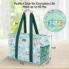 BALEINE Soft 9 Gallon Extra Large Utility Tote, Foldable Reusable Storage Bag (Color Stripe)(Spring Stroll)