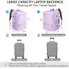 BALEINE Travel Backpack for Women Men, Large Sturdy Carry On Laptop Backpack Gifts for Business, Casual, Weekender, Hiking (XL, Dusty Blue)(Lavender)