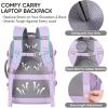 BALEINE Travel Backpack for Women Men, Large Sturdy Carry On Laptop Backpack Gifts for Business, Casual, Weekender, Hiking (XL, Dusty Blue)(Lavender)