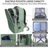 BALEINE Travel Backpack for Women Men, Large Sturdy Carry On Laptop Backpack Gifts for Business, Casual, Weekender, Hiking (XL, Dusty Blue)(Olive Green)