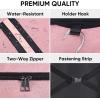 BALEINE Travel Garment Bag, Travel Suit Bag for Men, 42” Waterproof Carry on Garment Bag for Hanging Clothes, Garment Duffel Bag for Travel Business (Brown)(Pink)
