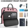 BALEINE Travel Garment Bag, Travel Suit Bag for Men, 42” Waterproof Carry on Garment Bag for Hanging Clothes, Garment Duffel Bag for Travel Business (Brown)(Pink)