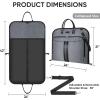 BALEINE Travel Garment Bag, Travel Suit Bag for Men, 42” Waterproof Carry on Garment Bag for Hanging Clothes, Garment Duffel Bag for Travel Business (Brown)(Grey)