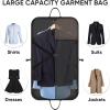 BALEINE Travel Garment Bag, Travel Suit Bag for Men, 42” Waterproof Carry on Garment Bag for Hanging Clothes, Garment Duffel Bag for Travel Business (Brown)(Brown)
