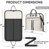 BALEINE Travel Garment Bag, Travel Suit Bag for Men, 42” Waterproof Carry on Garment Bag for Hanging Clothes, Garment Duffel Bag for Travel Business (Brown)(Beige)