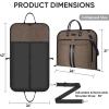 BALEINE Travel Garment Bag, Travel Suit Bag for Men, 42” Waterproof Carry on Garment Bag for Hanging Clothes, Garment Duffel Bag for Travel Business (Brown)(Brown)